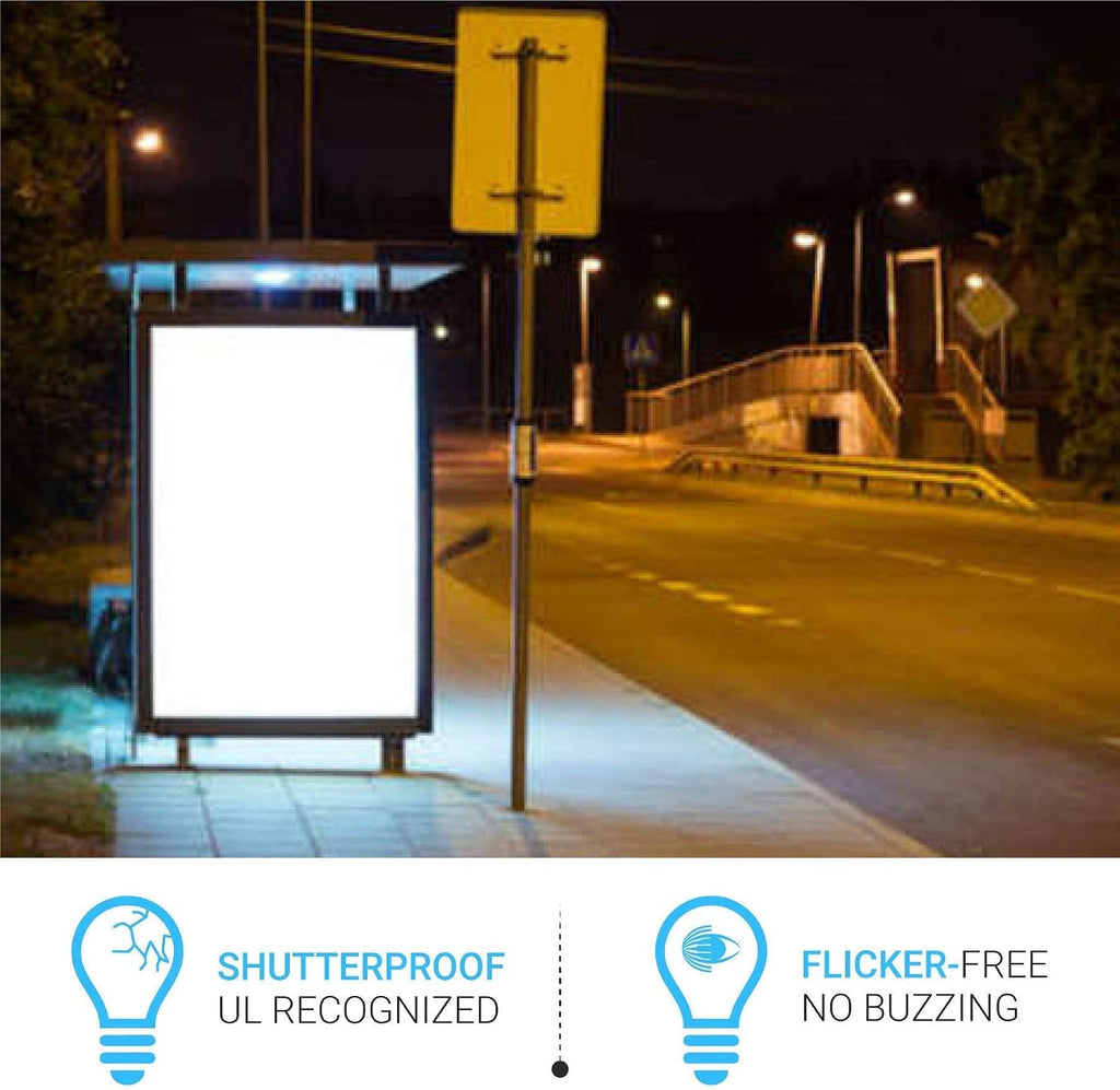 LEDMyplace 28W T8 4ft LED Sign Tube with R17D Base, 6500K Daylight White, Double Side Rotatable, ETL, RoHS Listed