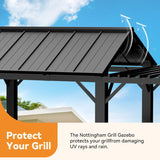 Grill Gazebo 6' x 8' with Galvanized Steel Roof and Pergola  - Image 5