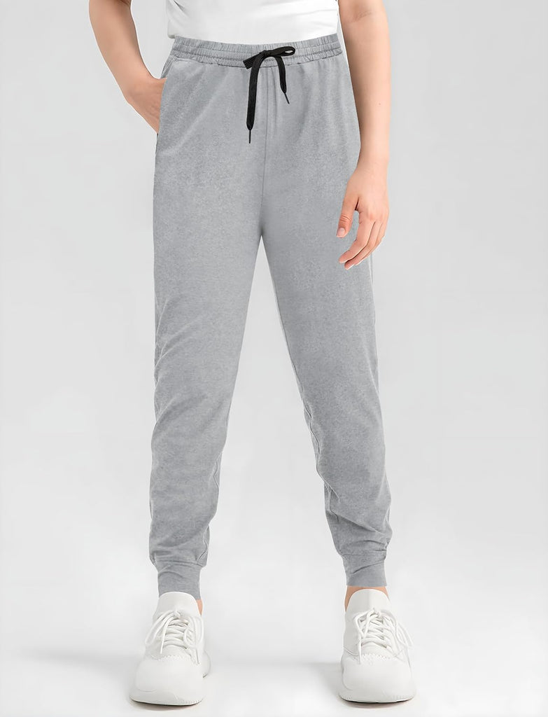 Girls Sweatpants 3 Pack Joggers with Pockets Elastic Waist Kids