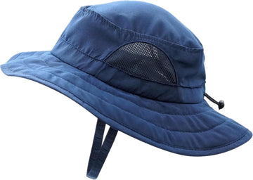 Kids Sun Hat for Boys Girls Wide Brim Bucket Hat UPF 50+ Sun Protection Hat Breathable Summer Beach Hat