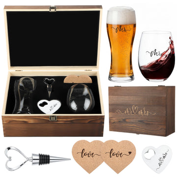 7 Pcs Bridal Shower Gifts for Couples Bride and Groom Wedding Gifts