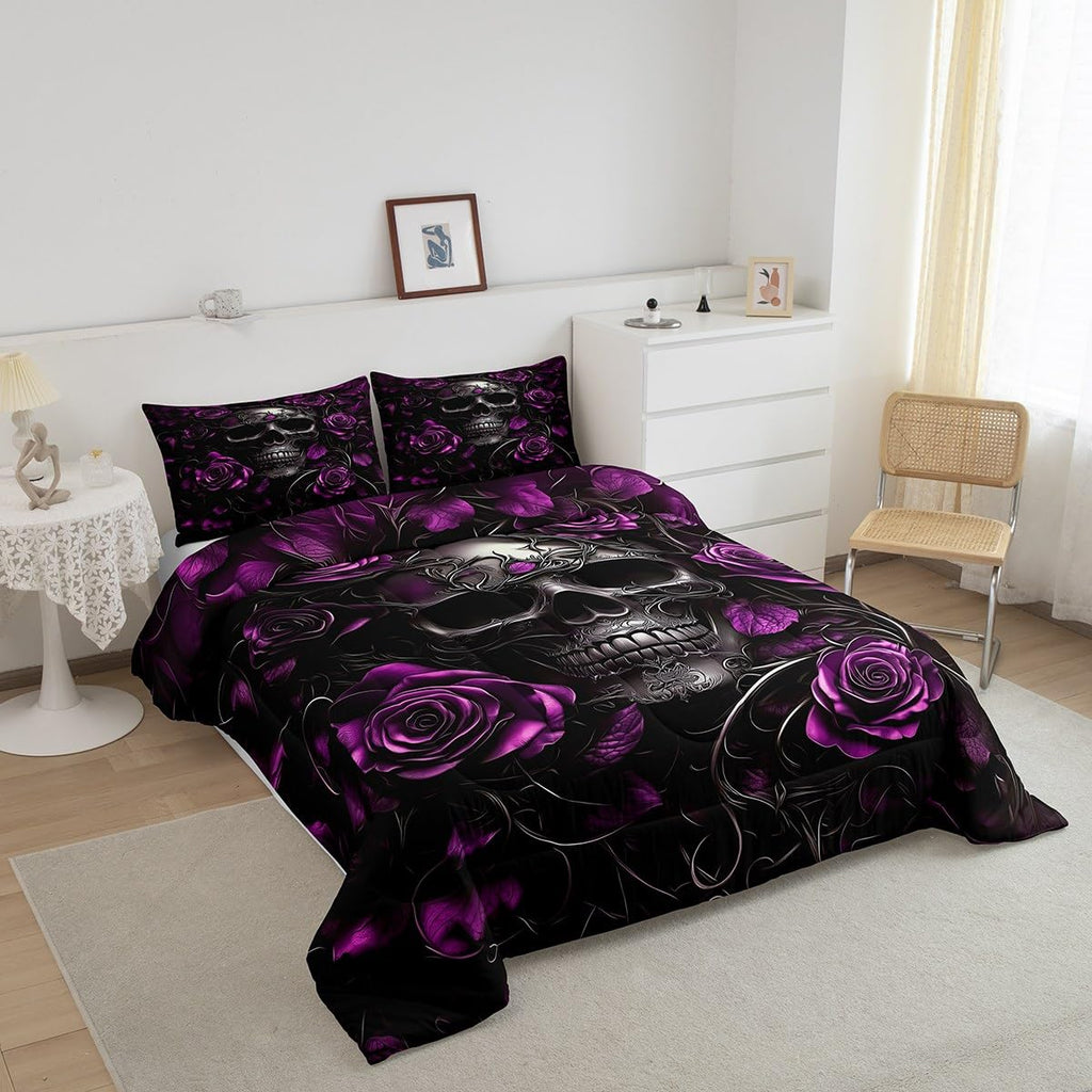 Adults Gothic Comforter Set Bohemian Boho Goth Bedding Full