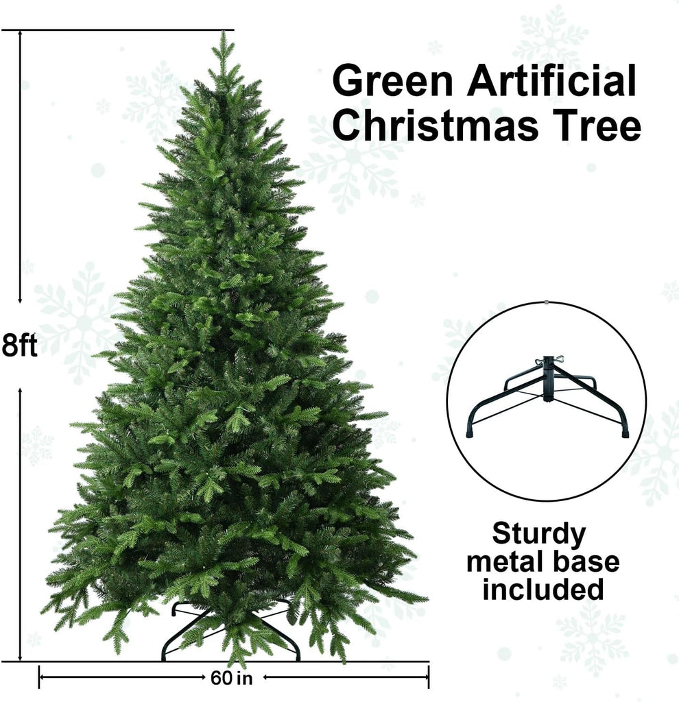 Unlit Artificial Christmas Tree, 3062 PE & PVC Mixed Tips