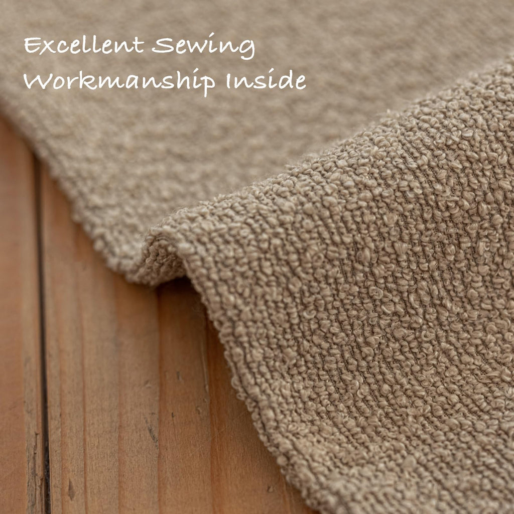 Decorative Throw Pillow Covers 18x18 Inch Pack of 2, Textured Boucle Neutral Cushion Cases for Bed Couch Sofa, Accent