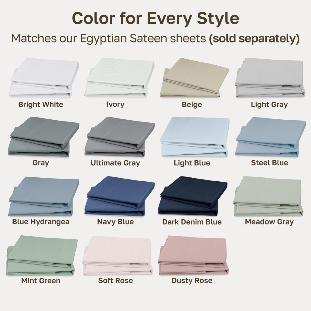 100% Egyptian Cotton 2-Pack Standard Pillow Cases