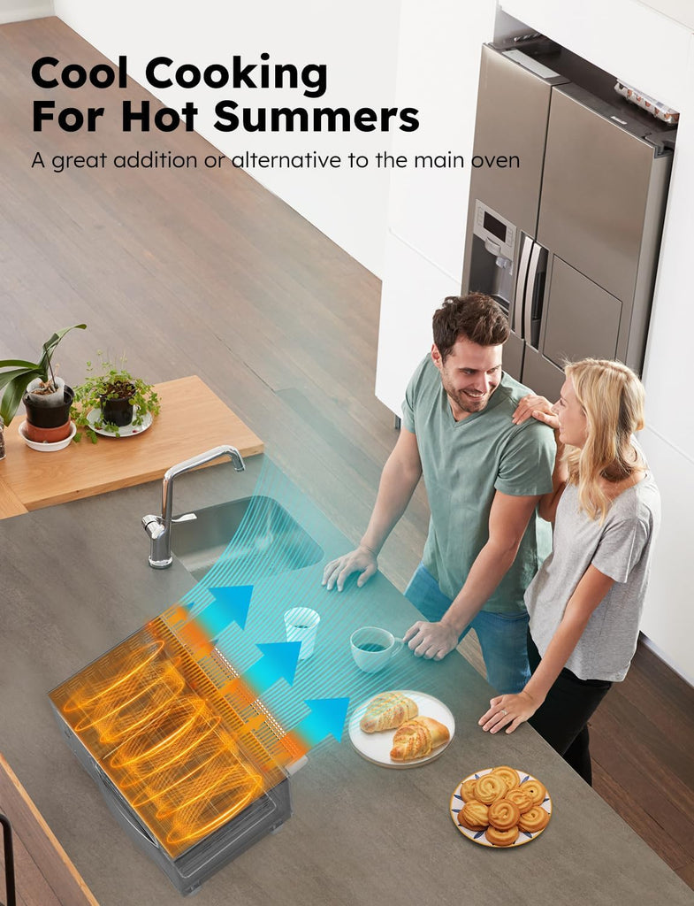 Bravo XL Pro Air Fryer Toaster Oven, Improved 100% Super Convection, Quicker & Crispier Results, 100 Presets, Multi