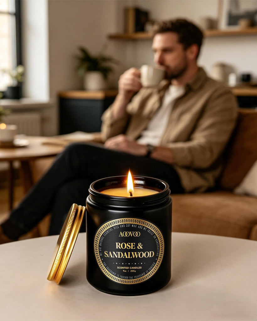 Scented Candles for Men - 4 Pack Candles Scented, Giftable