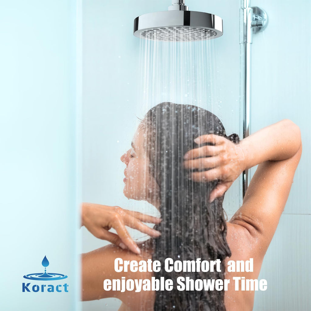 Shower Head High Pressure Rain Premium Luxury Design Anti-Clogging Silicone Nozzles Adjustable Replacement Shower