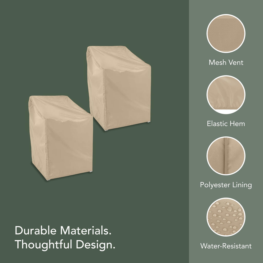 Classic Outdoor Chair Cover - 2 Pack - 34Wx40Dx40H - Water Resistant