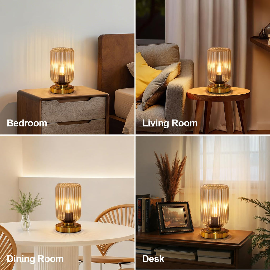 Cordless Table Lamp, Touch Stepless Dimmable, Modern
