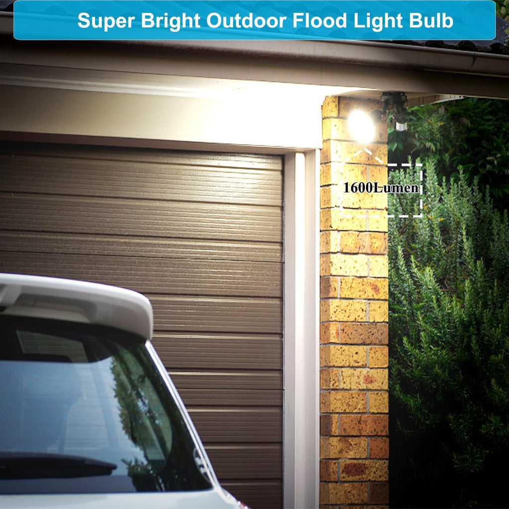 Flood Light Bulbs PAR38, 3 Color Temperature,Outdoor/Indoor E26 Base 2 Pack