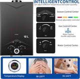 Tankless Water Heater 4.74GPM 18L Outdoor Portable GasHot Water Heater Instant Propane Water Heater with Digital