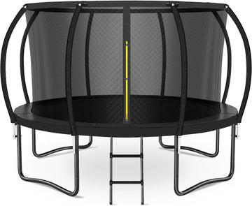 8FT 10FT 12FT 14FT 16FT Trampoline Outdoor for Kids & Adults | Pumpkin Trampolines with Safety Net, Ladder