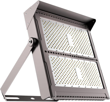 Upgrade 1000W LED Flood Light Outdoor with Brim 150000Lm Led Stadium Light with Adjustable Bracket, IP65 AC100-277V