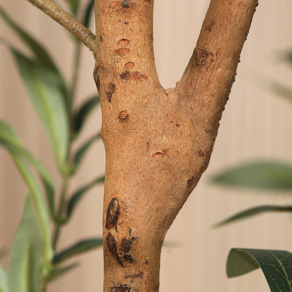 2-Pack 6FT Artificial Olive Trees, Wood Trunks & Silk Leaves