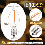 C7 LED E12 Candelabra Bulb Small Edison Candle Night Light Bulbs Salt Lamp Bulbs 0.5W Equivalent 5W 7W Warm White