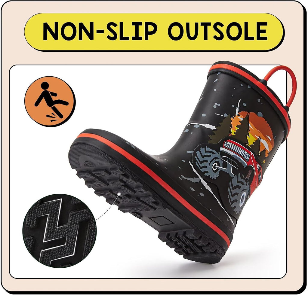 Toddler Rain Boots Kids Rubber Boots