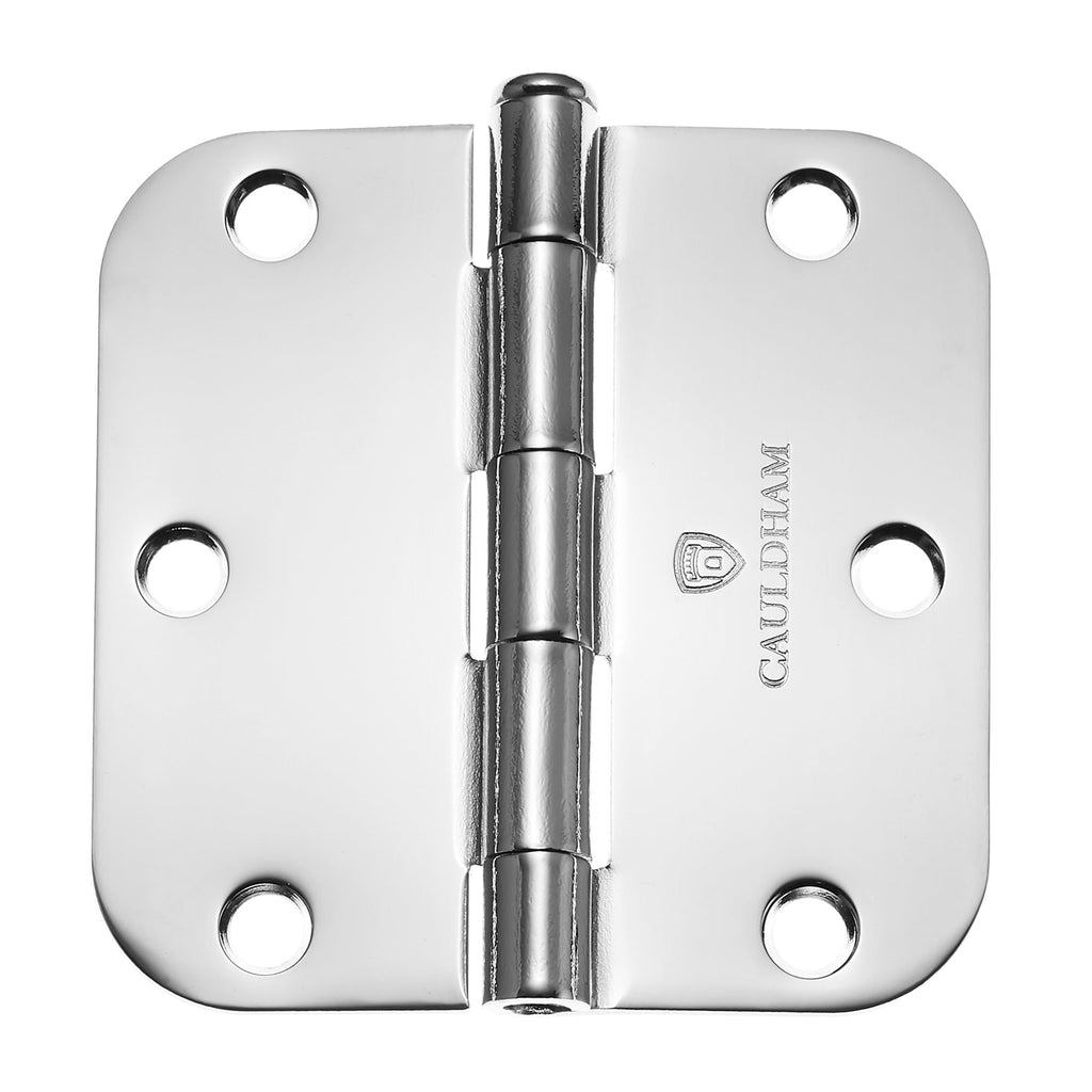 24 Pack) Heavy-Duty 3-1/2" Interior Door Hinges with 5/8" Radius Corners - Polished Chrome