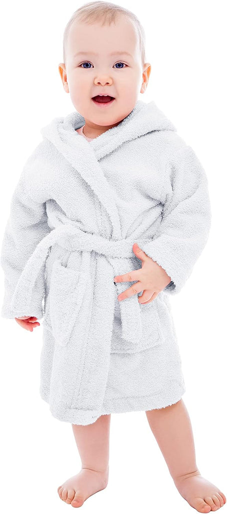 Hooded Plush Fleece Bathrobe, Ultra Soft Cozy for Boys, Girls