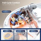 Smart Toilet with Built-in Tank - Electric Bidet Toilet with Side Knob Control, Foot Sensor Operation, Auto Flush