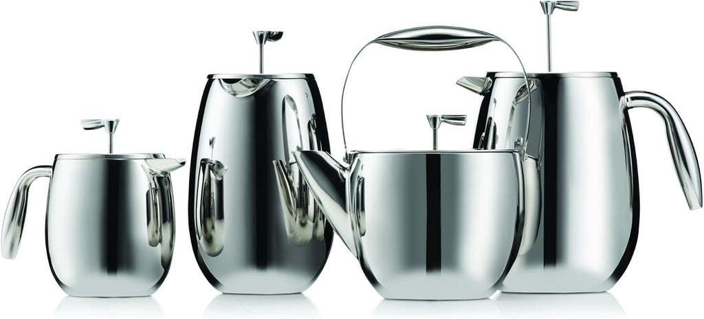 17 oz Columbia Thermal French Press Coffee Maker, Insulated Double Wall Stainless Steel, Chrome