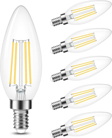 Dimmable E12 Candelabra LED Bulb 4000K Daylight 60W Equivalent