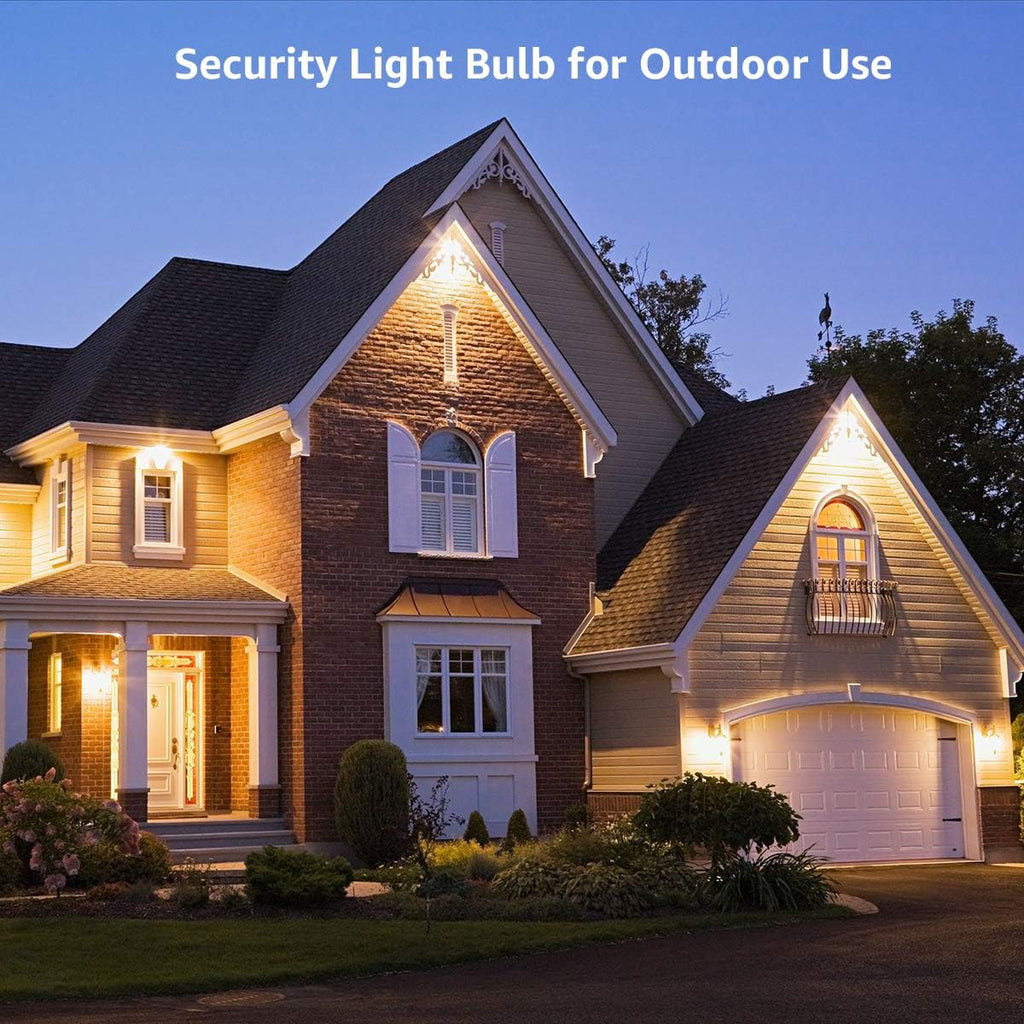 A19 E26 Dusk to Dawn LED Light Bulbs Outdoor 9W 806 Lumens 2 Pack