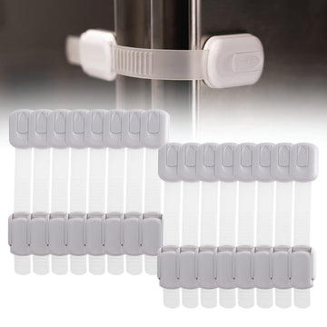 16-Pack Child Proof Locks for Cabinet Doors, Drawers, Fridge, Toilet Seat, Dishwasher, Trash Can, Cupboard - 3M