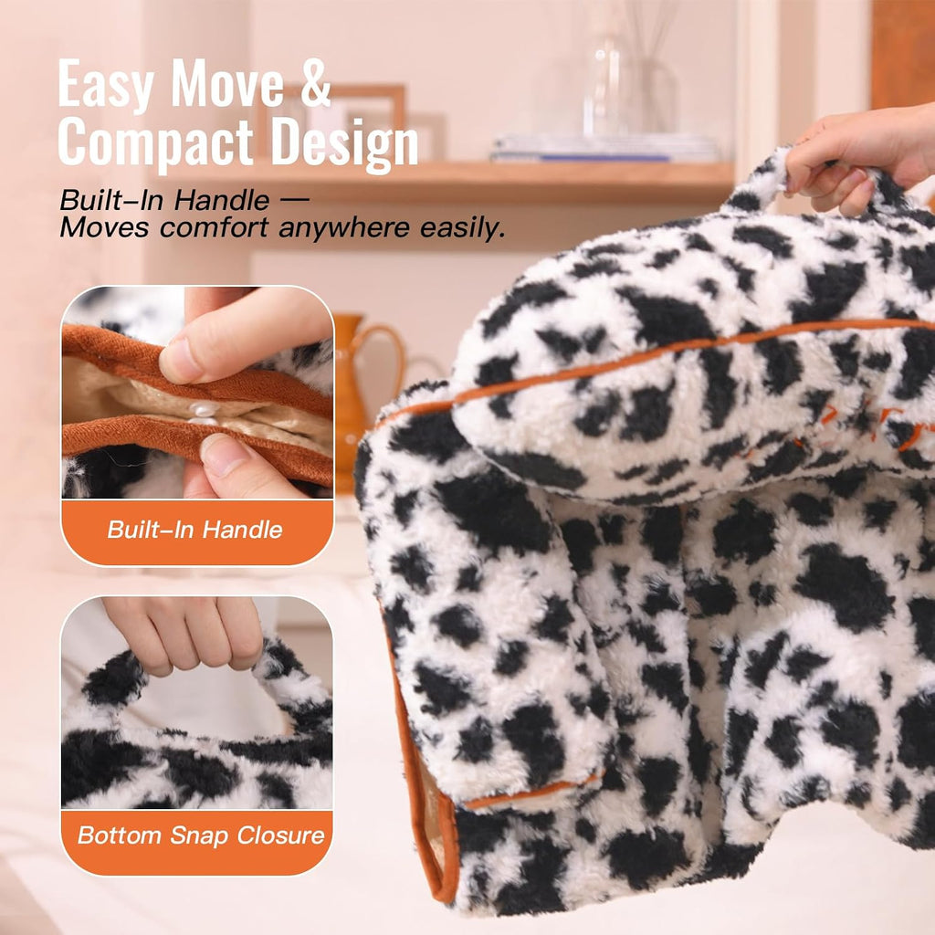 Calming Dog Bed Mat with Neck & Head Support for Indoor Cats