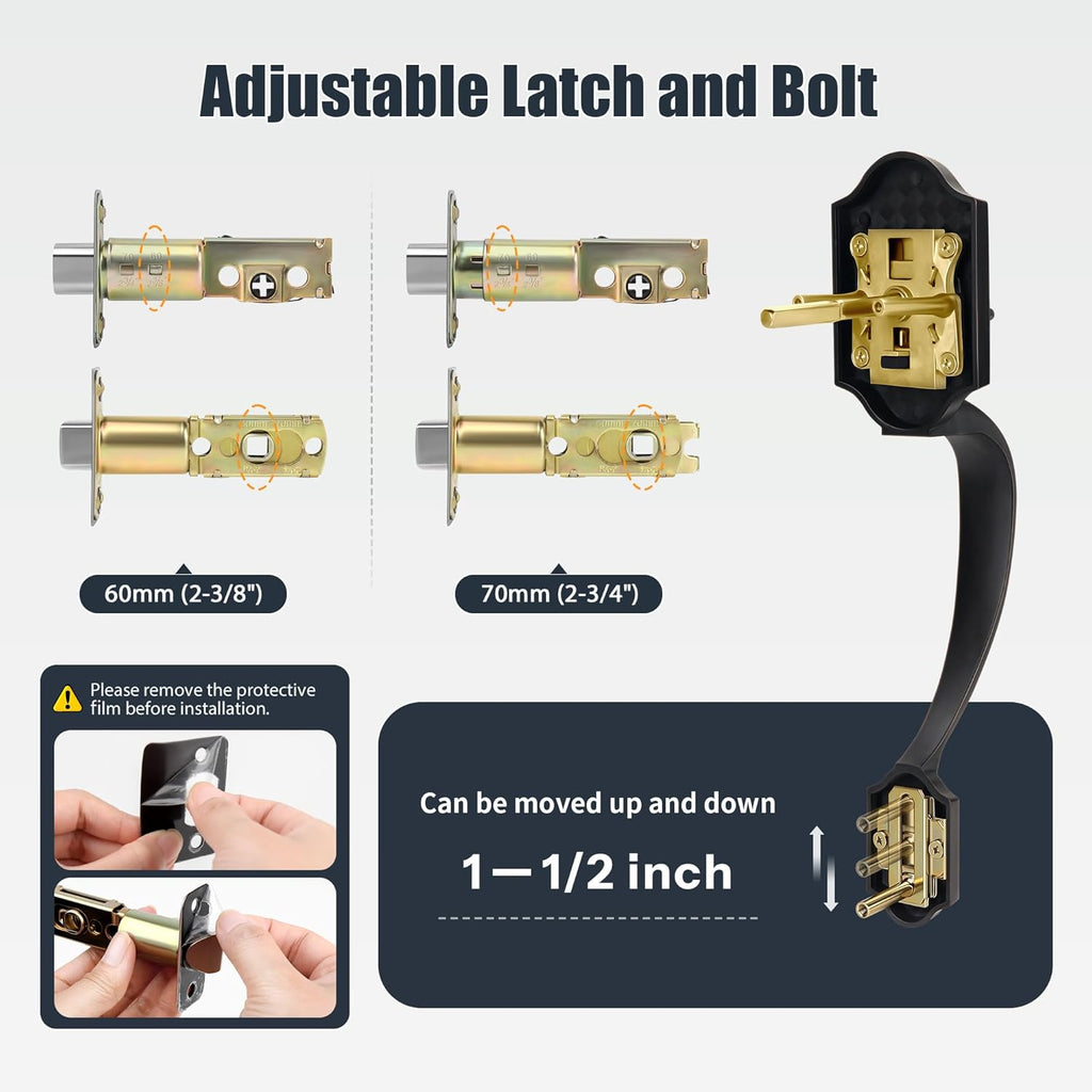 Double Front Door Handleset with Deadbolt