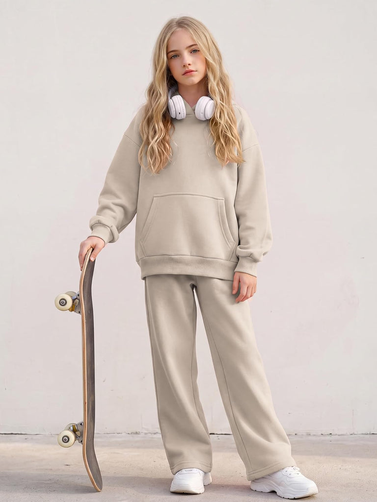 Girls 2 Piece Outfits Oversized Sweatsuit Set Tracksuits for Girl