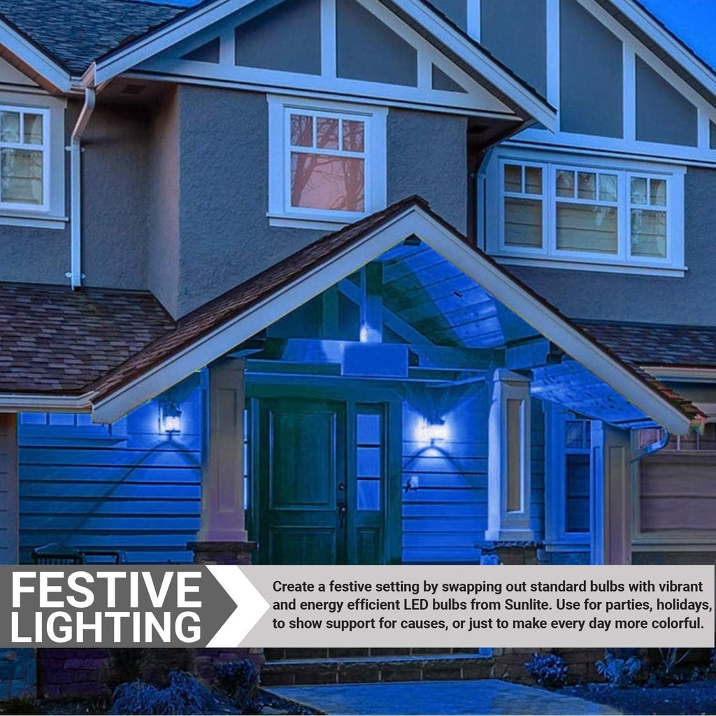LED A19 Colored Light Bulb, 3 Watts (25w Equivalent), E26 Medium Base, Non-Dimmable, UL Listed, Party Decoration