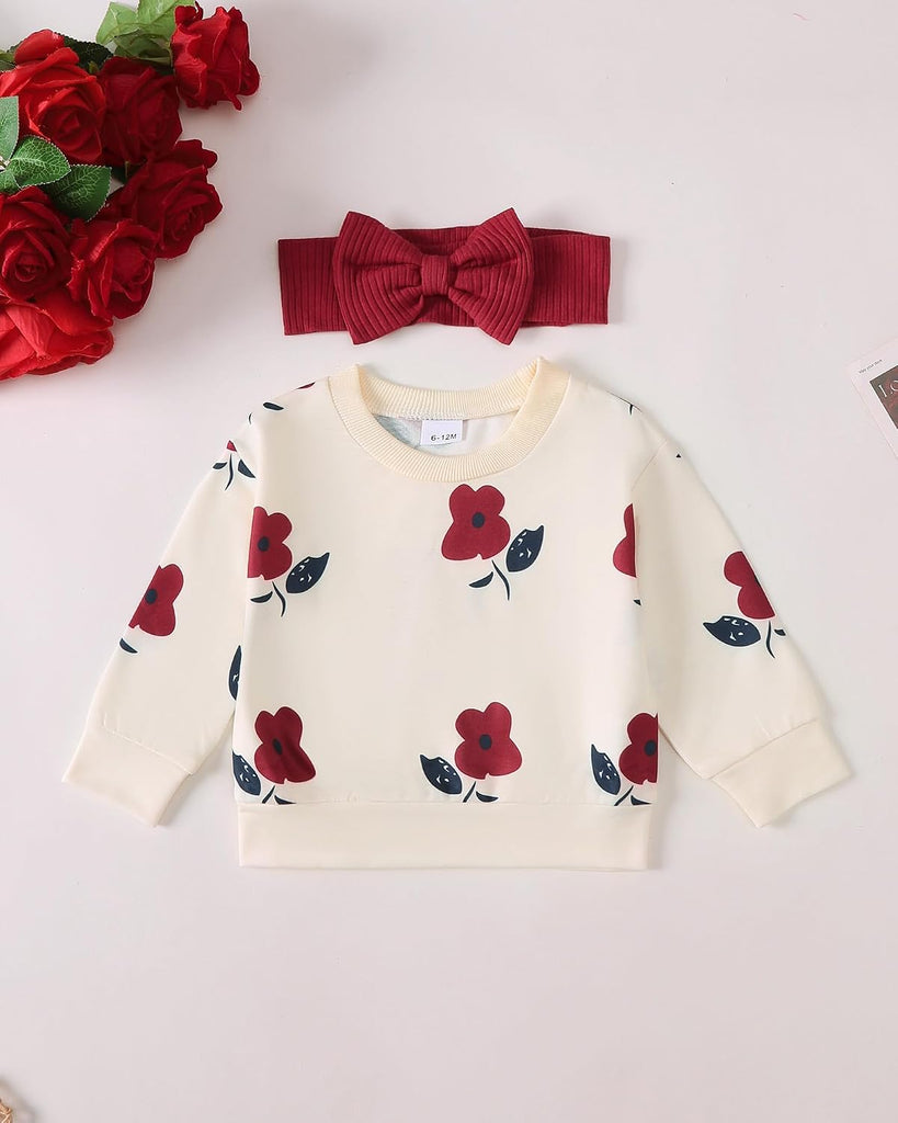 Toddler Baby Girl Clothes Fall Winter Sweatshirt Pants Outfit