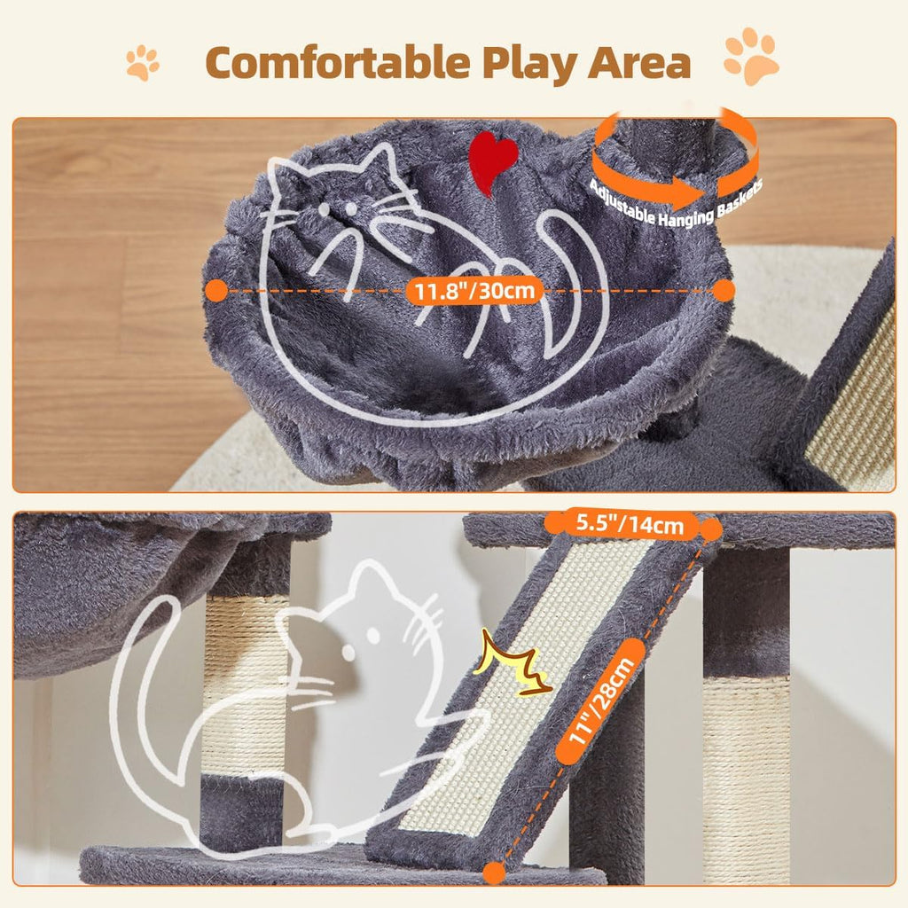 Cat Tree, 38.5In Cat Tower for Indoor Cats, Suitable for Kittens