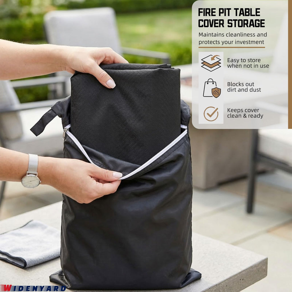 Square Fire Pit Table Cover 36x36x25 inch, Heavy Duty, Waterproof
