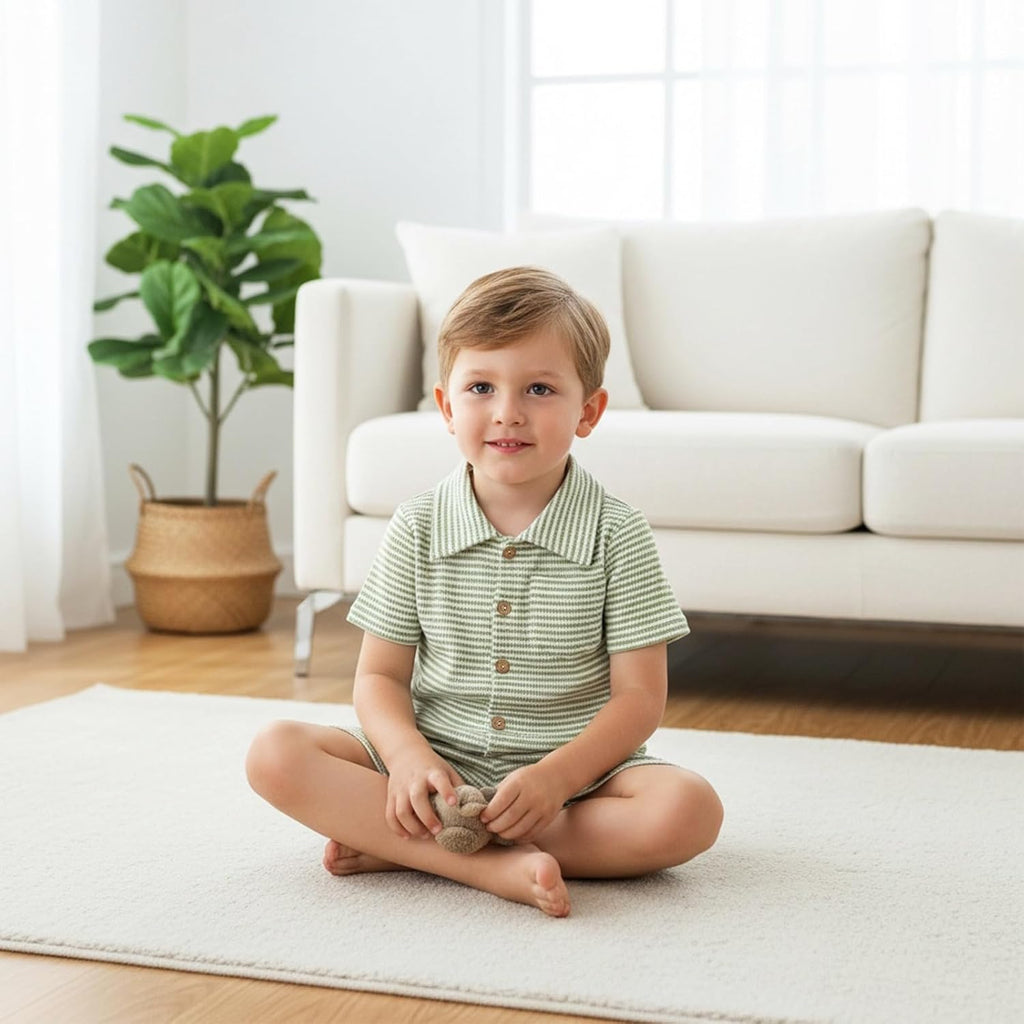 Toddler Boy Clothes Baby Summer Outfit Striped Shirt Shorts