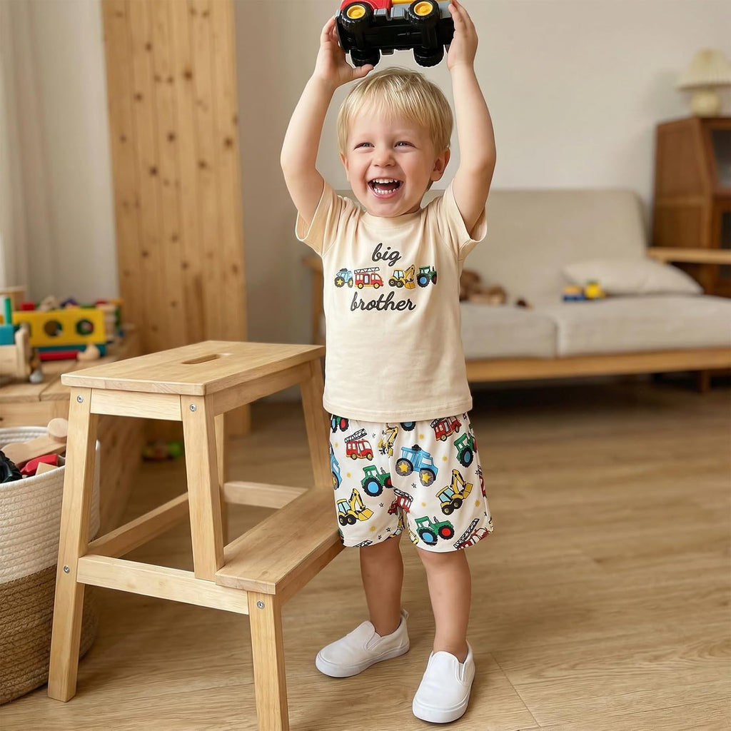 Brother Matching Outfit Toddler Baby Boy Summer Clothes T-Shirt Shorts Set