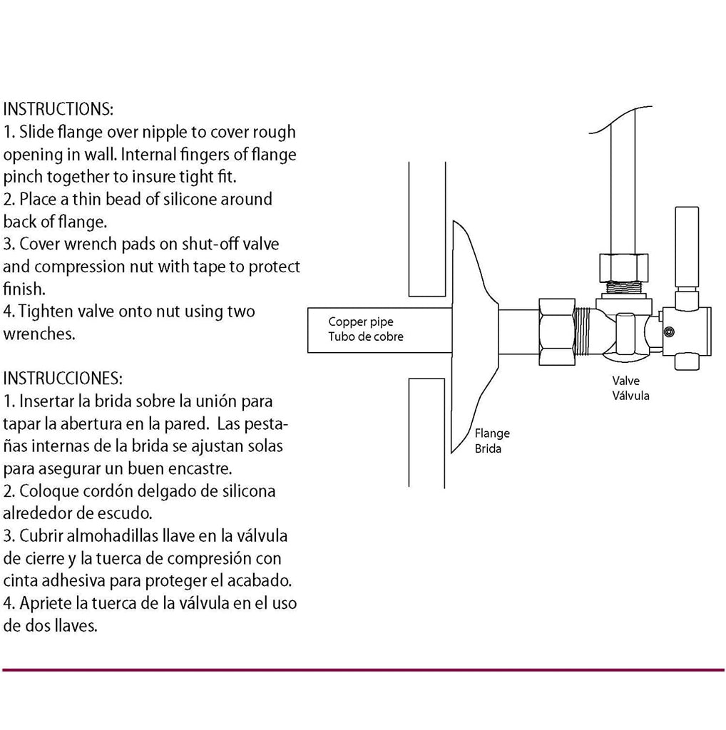 1/2" Low Pattern Flange for Copper Pipe (5/8" OD), Oil Rubbed Bronze