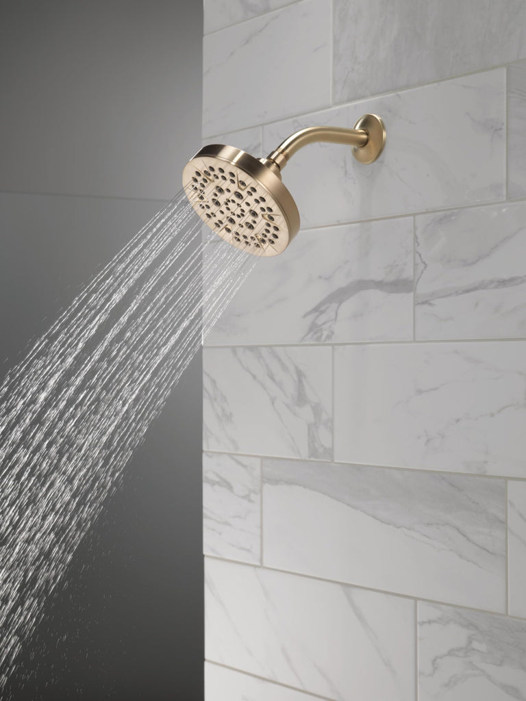 5-Setting Champagne Bronze Shower Head with High Pressure Spray, 6 Inch Round Shower Head, Showerheads, 1.75 GPM Flow