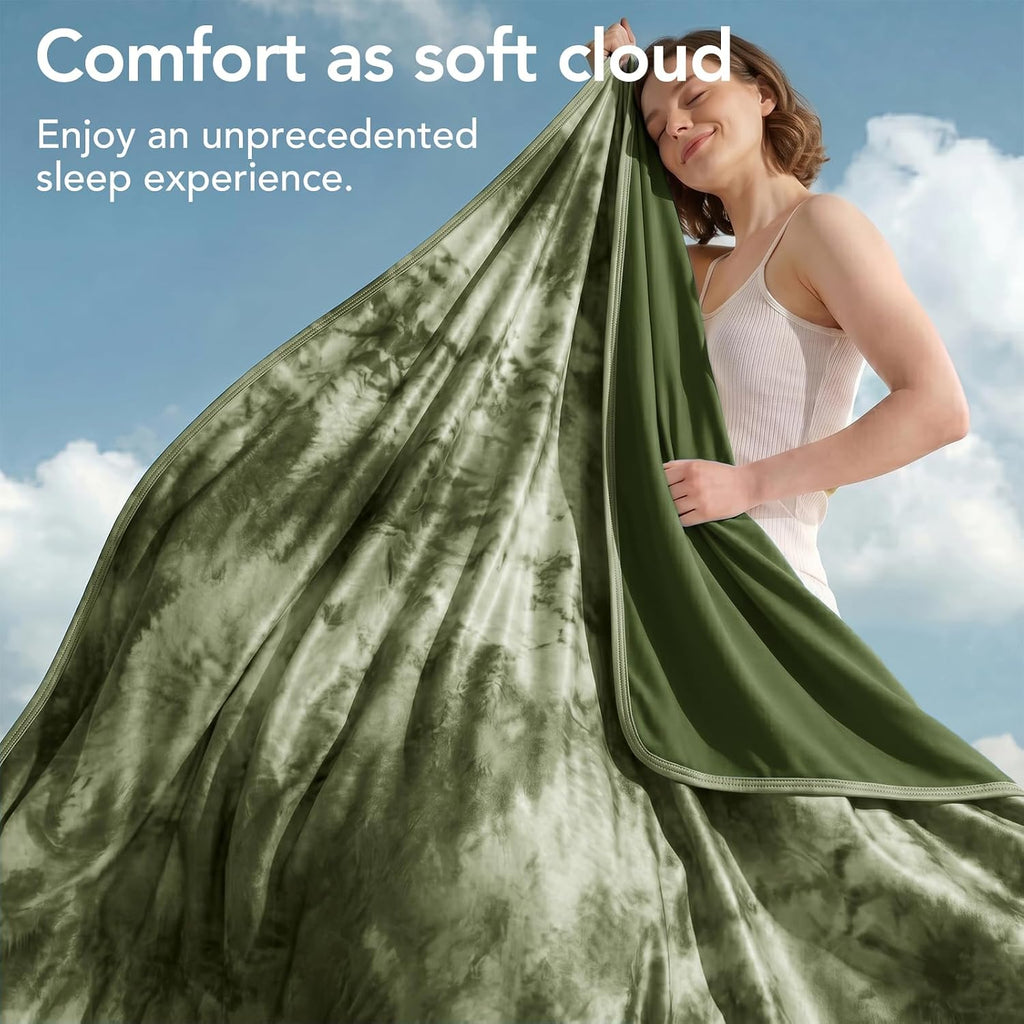 Cooling Blanket King Size 90"x104" for Hot Sleepers | Cold Summer Soft Blanket for Bed Couch and Travel Absorbs Heat