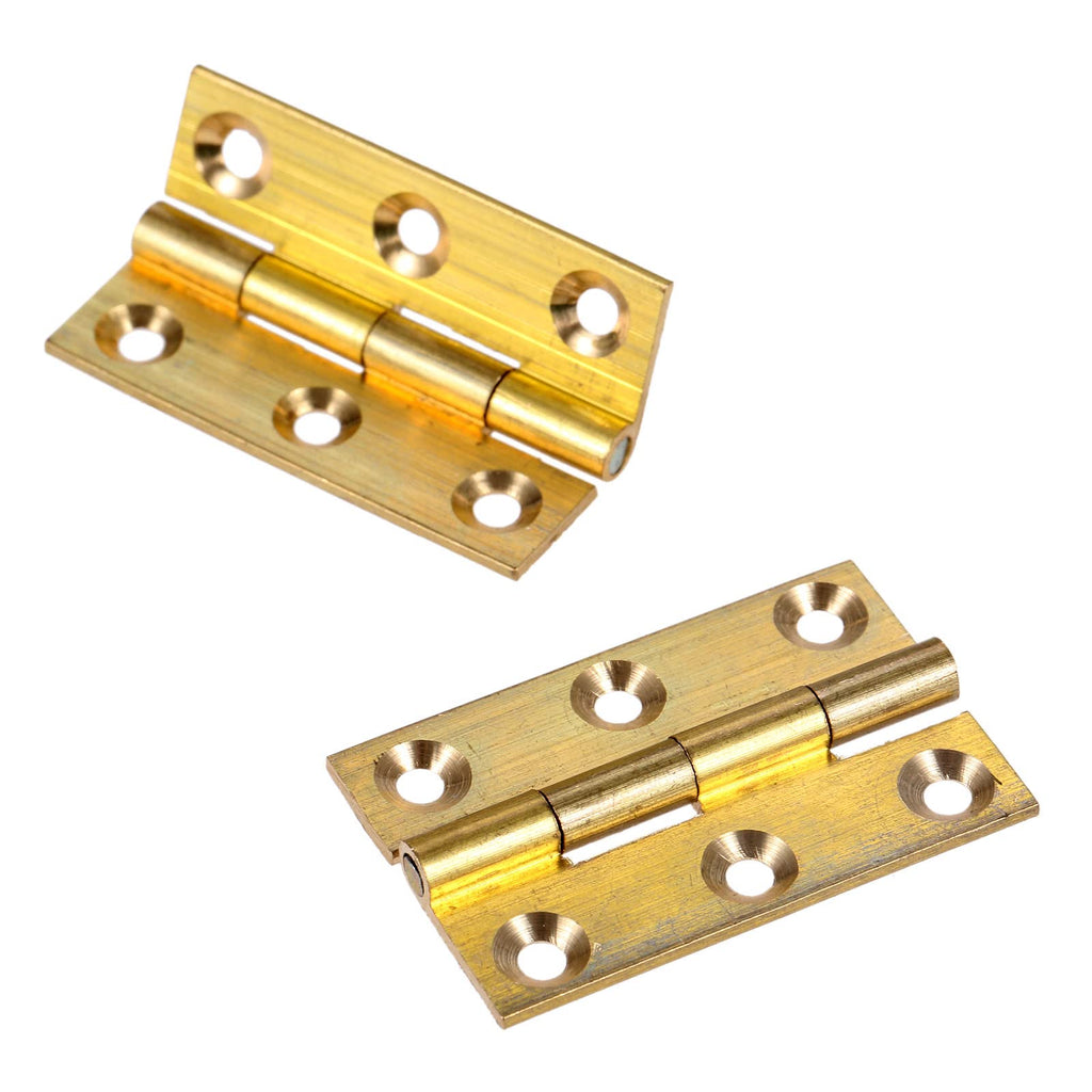 4Pcs Pure Brass Mini Hinges, Folding Butt Hinges, 1.5 Inch