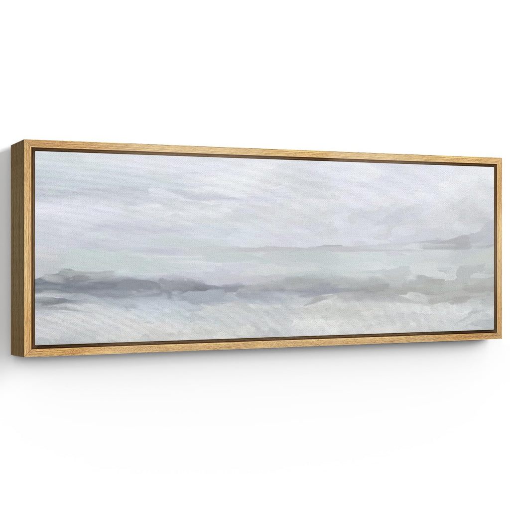 Large Framed Canvas Print Wall Art Soft Abstract Seascape Minimalist Calm Ocean Landscape Illustrations Modern Art