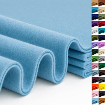 Baby Blue Large Felt Fabric 36" x 36", 1.4mm Soft Felt Sheet
