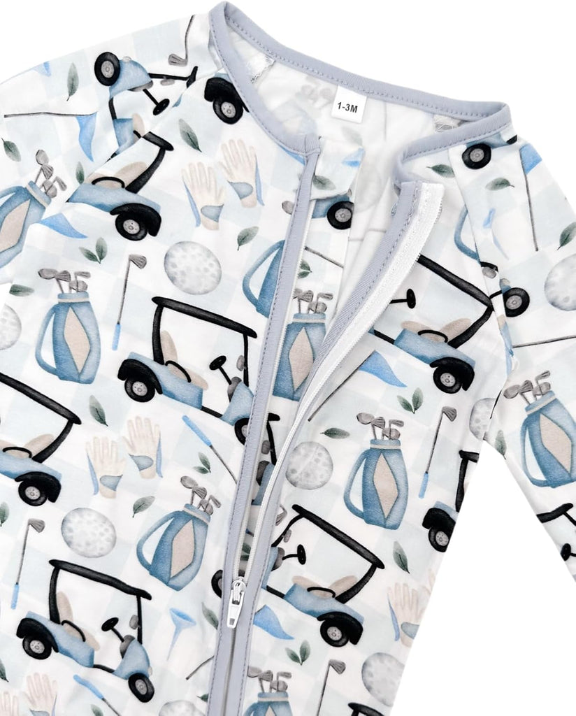 Bamboo Rayon Baby Pajamas, Zip Rompers for Boys and Girls