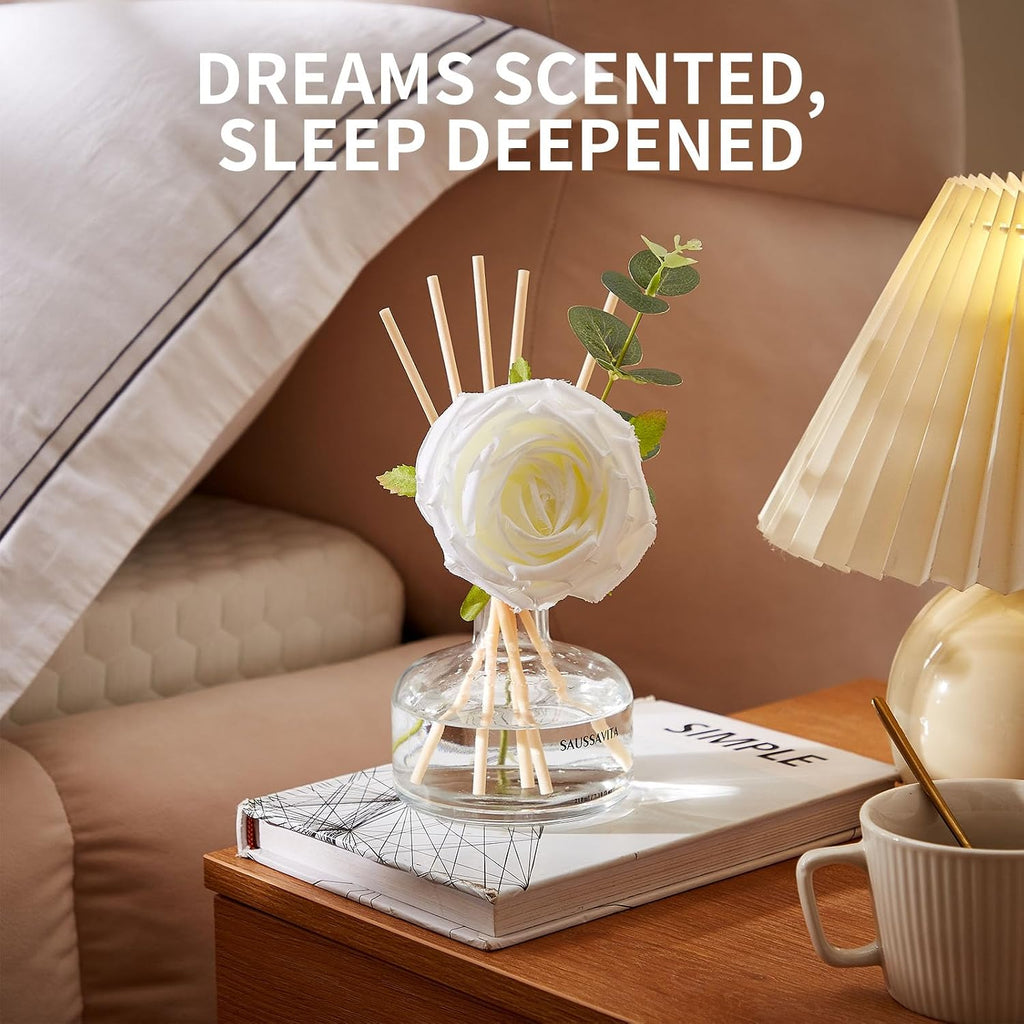 Reed Diffusers Set, 7.10 oz Flower Scented Diffuser with 7 Sticks, Long Lasting Home Fragrance for 120 Days, Perfect