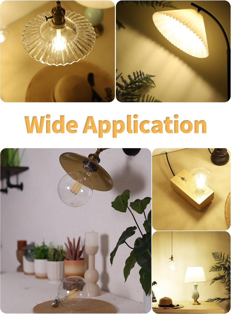 12W G125 / G40 E26 Dimmable LED Large Globe Edison Bulb, 3000K, ETL