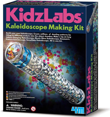 4M Kidzlabs Kaleidoscope Making Kit - Optical Light Physics Stem Toys Craft Gift for Kids & Teens, Boys & Girls (3435)