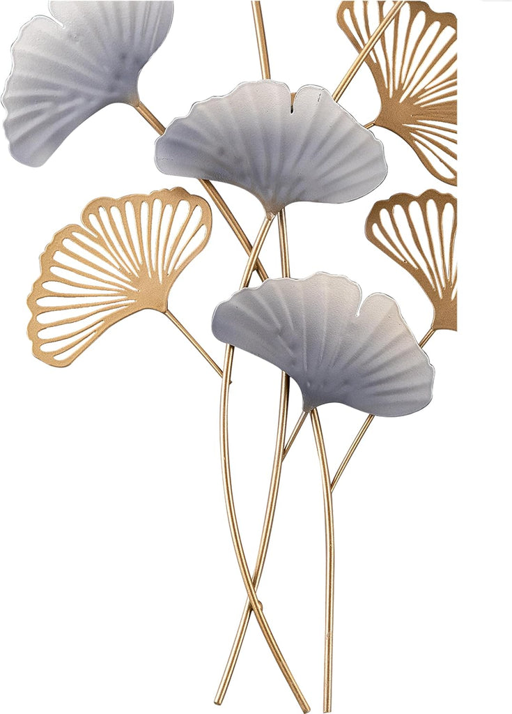 Modern Small Ginkgo Leaf Metal Wall Decor 9 X 11 Inches