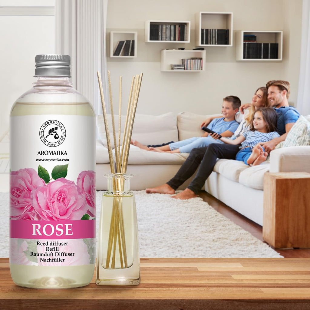 Rose Reed Refill Diffuser 17 Fl Oz - Room Diffuser Refill - Home Fragrance - Room Freshener - Scented Diffuser with