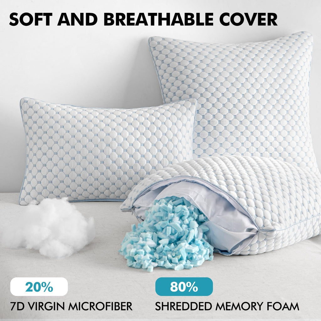20x20 Decorative Pillow Inserts Memory Foam Filling - Set of 2